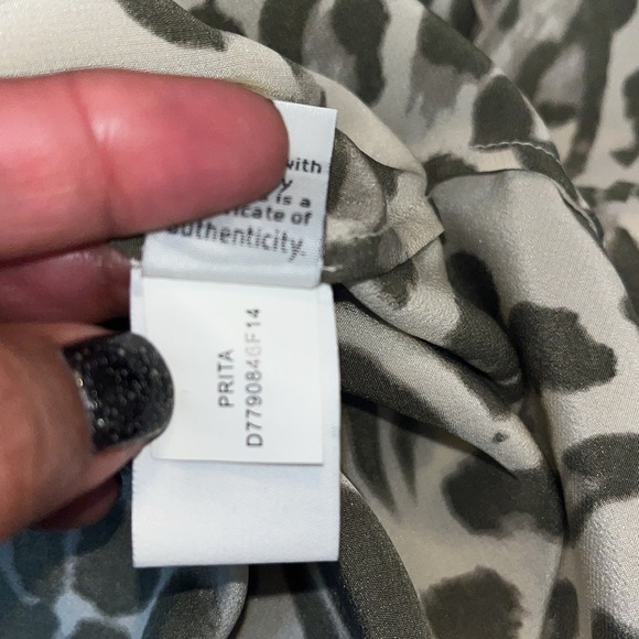 Diane von Furstenberg Silk Floral Animal Print Long Sleeve Shirtdress Collared 6 - Picture 9 of 10